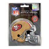 NFL helmet bottle opener packaged image