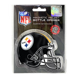 NFL helmet bottle opener packaged image